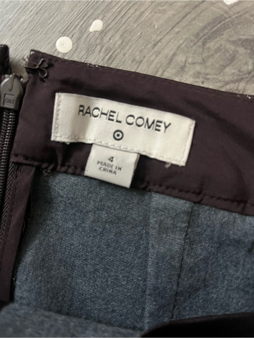 Rachel Comey black crocodile textured skirt with button detail, size 4